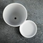 Горшок цветочный "Палеолит" серый0,9 л - фото 21406240