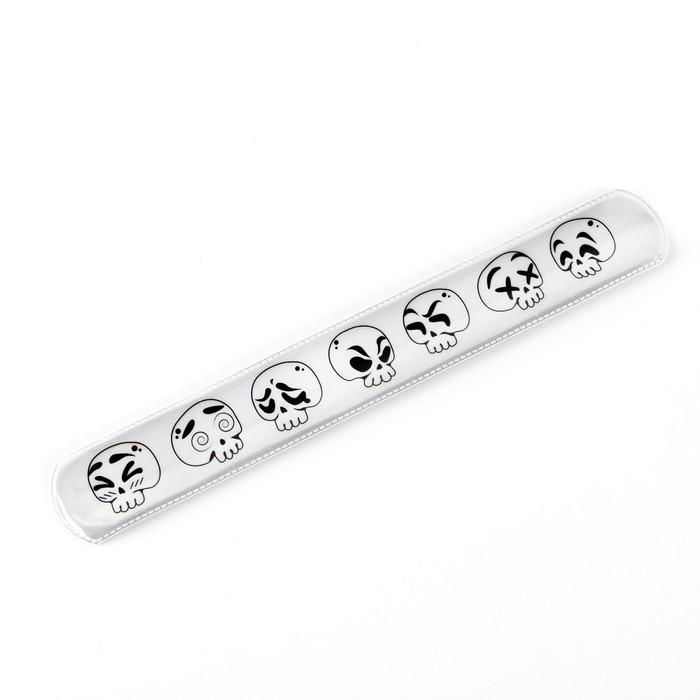 Набор светоотражающий «Смайлики», 5 предметов: браслет, брелок и 3 наклейки - фото 1900007806