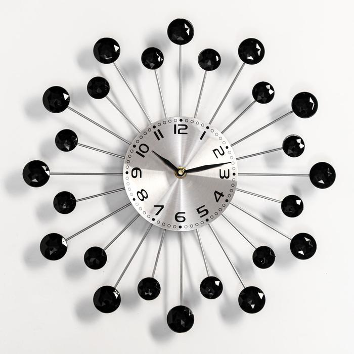 Часы настенные, серия: Ажур, "Лучики", плавный ход, d-34 см, циферблат 12 см - фото 3606789