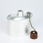 Фляжка армейская походная Adventure, 1 л, для воды, с котелком, металл, зелёный чехол - Фото 3