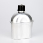 Фляжка армейская походная Adventure 0.8 л для воды, с котелком, металл, зелёный чехол - Фото 4