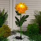 Садовый светильник на солнечной батарее «Хризантема жёлтая», 75 см, 1 LED, свечение белое - фото 8676761