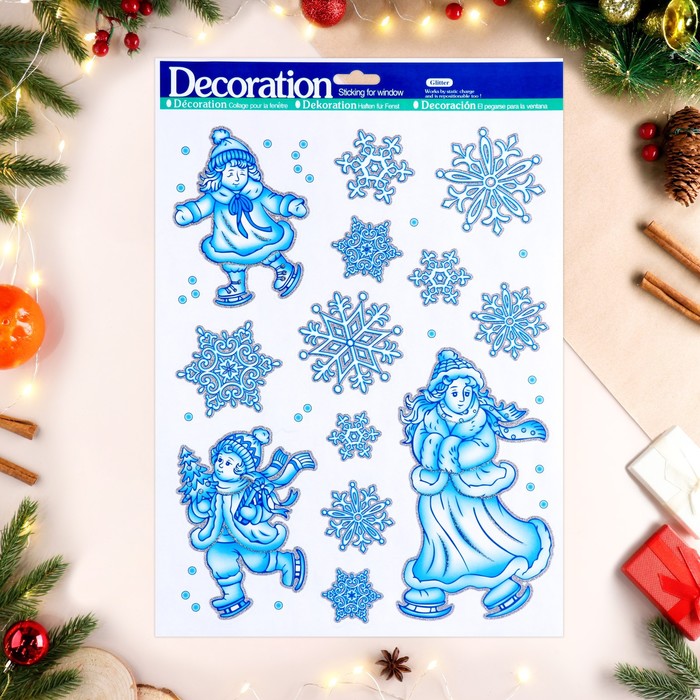 Наклейки на окна «Новогодние», 41×29 см - Фото 1