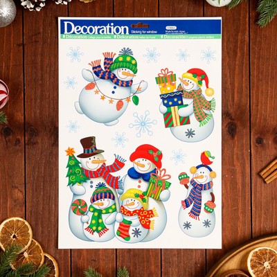Наклейки на окна «Новогодние», 41×29 см