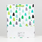 Пакет ламинированный "Ёлочки" 26 x 32 x 12 - фото 24336019