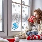 Наклейки на окна "Новогодние" Дед Мороз, сани, 43 х 28 см - Фото 5