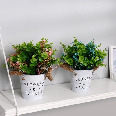 Искусственный цветок в горшке «Гипсофила ползучая», 11×22 см, МИКС