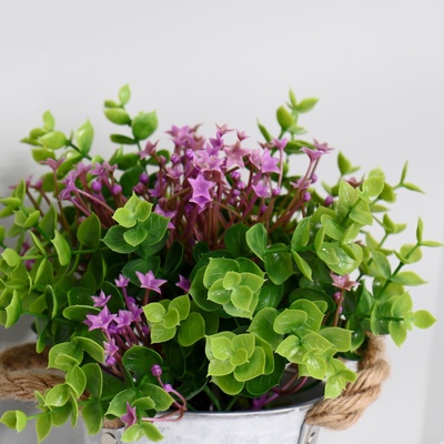 Искусственный цветок в горшке «Гипсофила ползучая», 11×22 см, МИКС