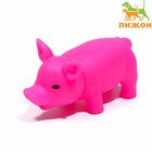 Игрушка пищащая "Маленький поросенок" для собак, 9 см, розовая - фото 9455278