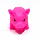 Игрушка пищащая "Маленький поросенок" для собак, 9 см, розовая - Фото 3