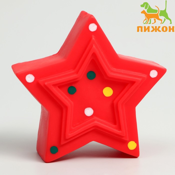 Игрушка пищащая "Звезда", виниловая, 8 х 8 см - Фото 1