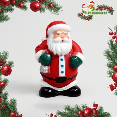 Игрушка для собак пищащая «Дед мороз», виниловая, 7.2×5.5×10.5 см