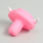 Игрушка пищащая "Мордочка кабана" для собак, 9 см, розовая - Фото 2