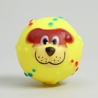 Игрушка пищащая "Мяч Джим" для собак, 6 см, жёлтая - Фото 3