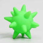 Игрушка пищащая "Вирус" для собак, 10 см, зелёная - Фото 2