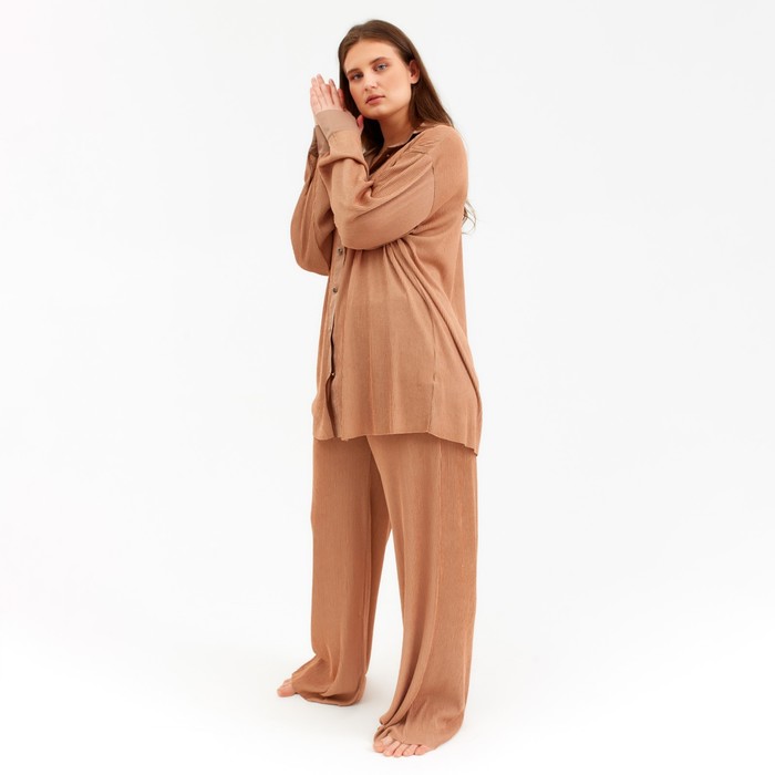 Костюм женский MINAKU: Casual Collection цвет коричневый, р-р 48 51748