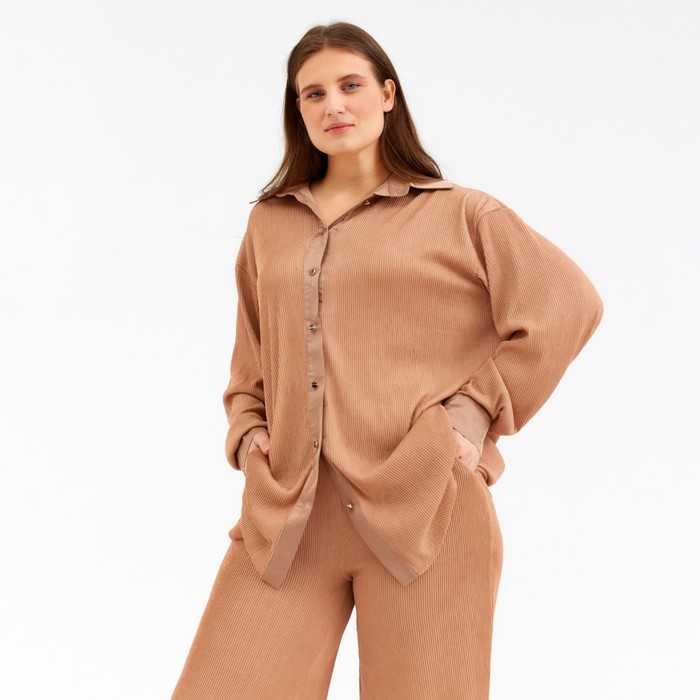 Костюм женский MINAKU: Casual Collection цвет коричневый, р-р 50 51749