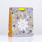 Пакет ламинированный "Снежинки" 18 х 23 х 10 - Фото 1