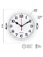 Часы настенные интерьерные «Джесика», d=15 см, циферблат 13 см, белые - Фото 3