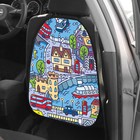 Накидка на сиденье автомобильное cartage Веселый город, ПВХ, 60×45 см, европодвес - Фото 7
