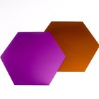 Наклейка пластик зеркальная "Шестигранник" МИКС 17,5х15 см - фото 21406863