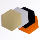 Наклейка пластик зеркальная "Шестигранник" МИКС 21,5х25 см - фото 21406867