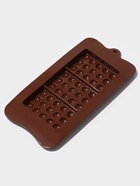 Форма для шоколада Доляна «Мини-шоколадки», силикон, 22×11×1 см, 3 ячейки, коричневая - Фото 2
