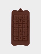 Форма для шоколада Доляна «Лабиринт», силикон, 22×11×1 см, 18 ячеек, коричневая - Фото 2