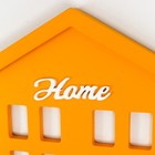 Декор настенный с полочкой дерево "Домик" жёлтый 31х9,4х22,2 см - фото 42614478