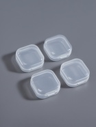 Набор баночек для мелочей, 4 шт., 3.4×3.4×1.8 см, прозрачный - Фото 4