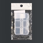 Органайзер для хранения мелочей, 6 ячеек, 5.3×7.5×1.3 см, прозрачный - Фото 7