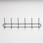 Вешалка настенная «Дружба», 6 крючков, цвет чёрный - Фото 2