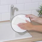 Губка для мытья посуды Доляна «Ячейки», с пластиковым скрабером - Фото 3