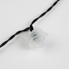 Гирлянда «Нить» 4.5 м с насадками «Розы», IP44, тёмная нить, 30 LED, свечение белое, 2 режима, солнечная батарея - фото 24285463