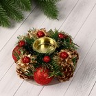 Подсвечник на одну свечу «Грациозо» с цветочками, 13 см - Фото 2