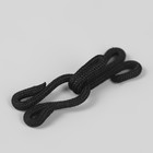 Крючок пришивной в оплётке, для верхней одежды, 35 × 12 мм, 5 шт, цвет чёрный - Фото 2