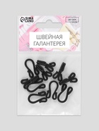 Крючок пришивной в оплётке, для верхней одежды, 35×12 мм, 5 шт., цвет чёрный - Фото 5