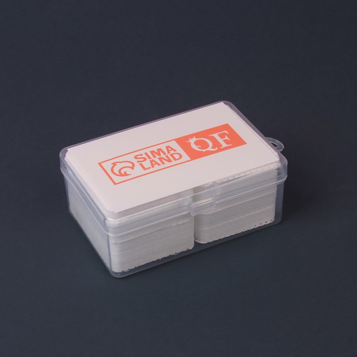 Салфетки для маникюра, с перфорацией, в пластиковом футляре, 180 шт, 5,5 × 4,5 см - фото 1891162215