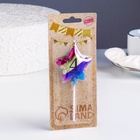 Свеча в торт «Воздушный шарик. Звезда», цифра 4, 5.5 см, разноцветная - Фото 3