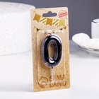 Свеча в торт «Черный мрамор», цифра 0, 5.5 см - Фото 3