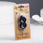 Свеча в торт «Черный мрамор», цифра 8, 5.5 см - Фото 3