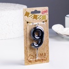 Свеча в торт «Черный мрамор», цифра 9, 5.5 см - Фото 3