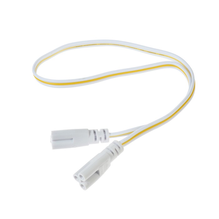 Провод соединительный для светильников, разъем L/N/G, 50 см, белый - Фото 1