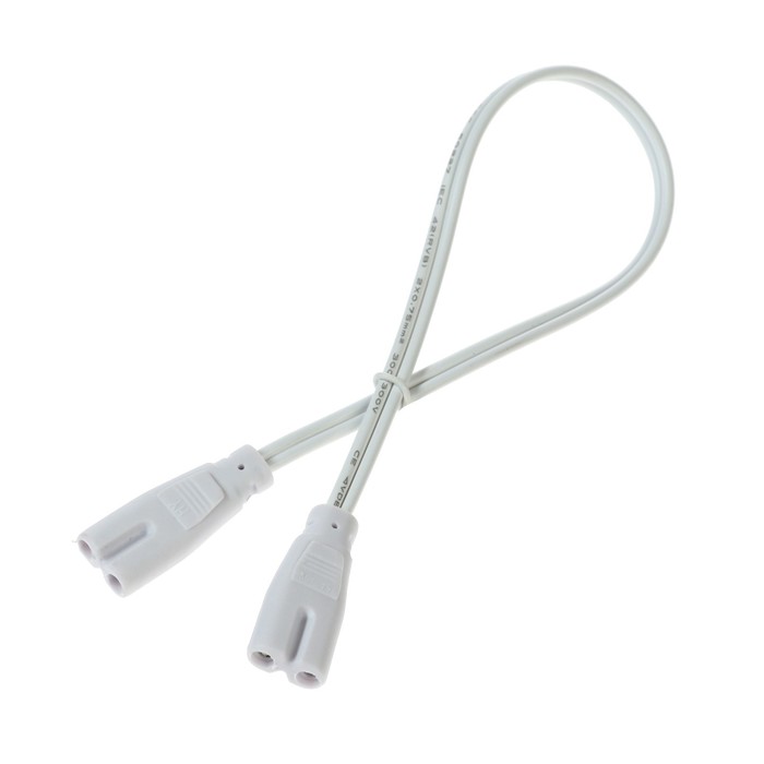 Соединительный провод для светильников, разъем L/N, 30 см, белый - Фото 1