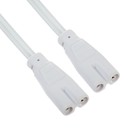 Соединительный провод для светильников, разъем L/N, 30 см, белый - Фото 2
