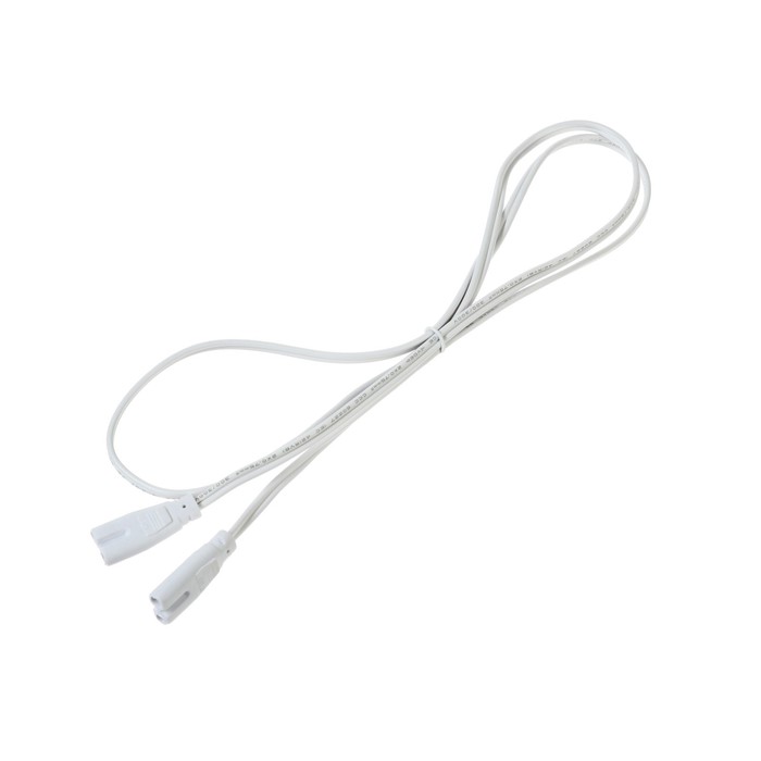 Соединительный провод для светильников, разъем L/N, 100 см, белый - Фото 1