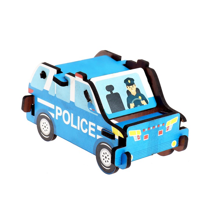3D пазл-конструктор «Полицейская машина» - Фото 1