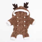 Новогодний костюм "Олень",  S (ДС 20, ОГ 32 см), коричневый - фото 8065194