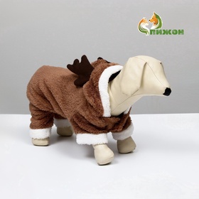 Новогодний костюм для животных «Олень», M (ДС 25 , ОГ 37 см), коричневый