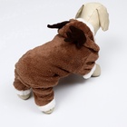 Новогодний костюм для животных «Олень», L (ДС 30, ОГ 42 см), коричневый - Фото 4